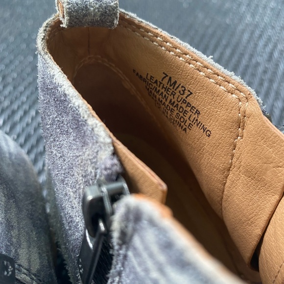 Lucky Brand Blue Grey Suede Booties - Picture 2 of 7